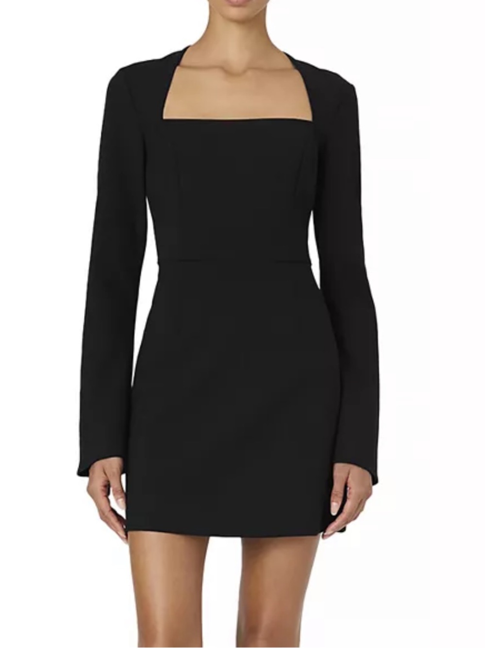 French Connection Black Long-Sleeve Dress
